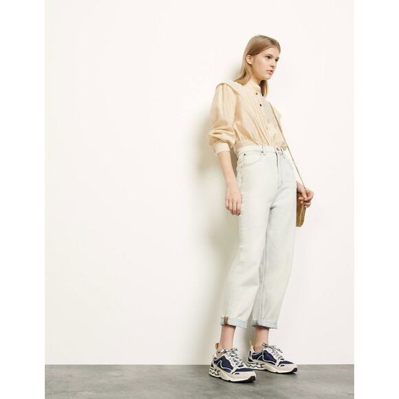 SANDRO Snow Washed Jeans Ankle Jeans Size FR 36 or US 2-4 - Picture 3 of 12